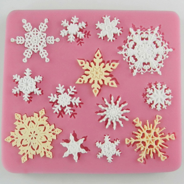 3D Silicone Snowflakes Cake Fondant Decoration Mold