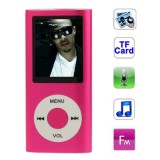 1.8 inch TFT Screen Metal MP4 Player with TF Card Slot, Support Recorder, FM Radio, E-Book and Calendar  (Magenta)