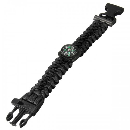 9 Paracord Bracelet Outdoor Survival Compass/Whistle Emergency Kits"
