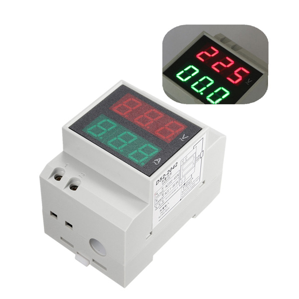 AC80-300V 0.2-99.9A LED Digital Dual Display AC Voltmeter Ammeter