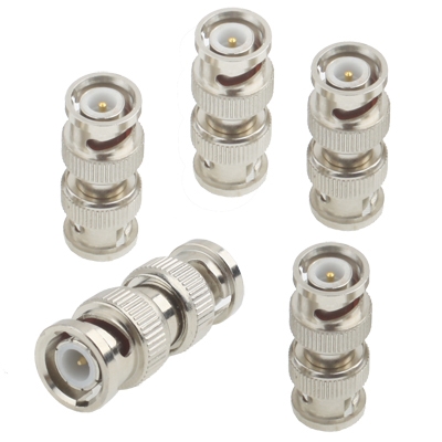 BNC Male to Male Coaxial Coupler Adapter Connector, Pack of 5