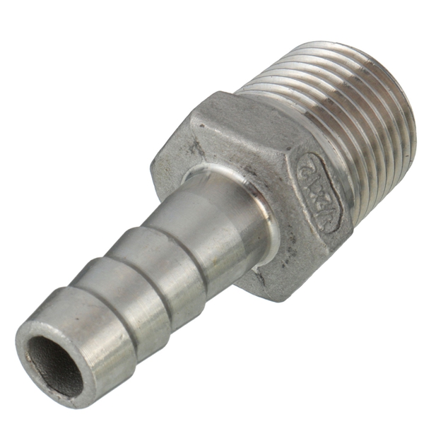 Size : 20mm, Thread Specification : 1l2 inch Sturdy 10pcs Plastic Pipe Fitting 4mm 6mm 8mm 10mm 12mm 14mm Hose Barb Tail 1/2 3/4 BSP Male Connector Joint Copper Coupler Adapter 