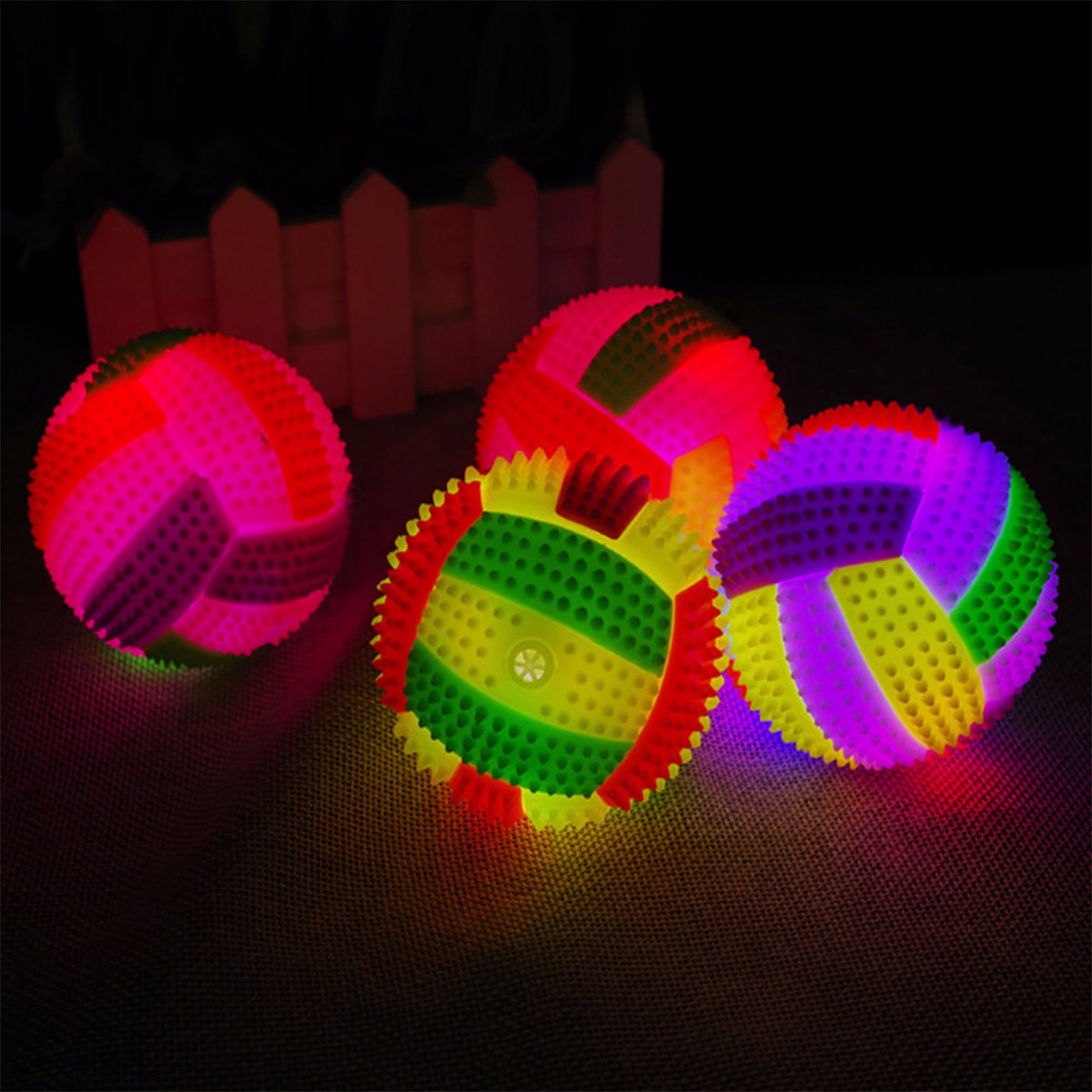 Light Up Volleyball Sounding Flashing Bouncing Balls Hedgehog Ball Kids Toy