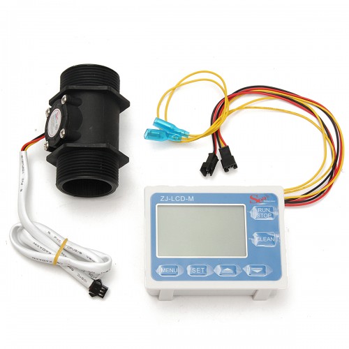 NEW 1.5" Flow Water Sensor Meter+Digital LCD Display control 1-120L/min 