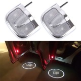 LED Car Door Welcome Logo Car Brand Shadow Light Laser Projector Lamp for Volvo (Silver)