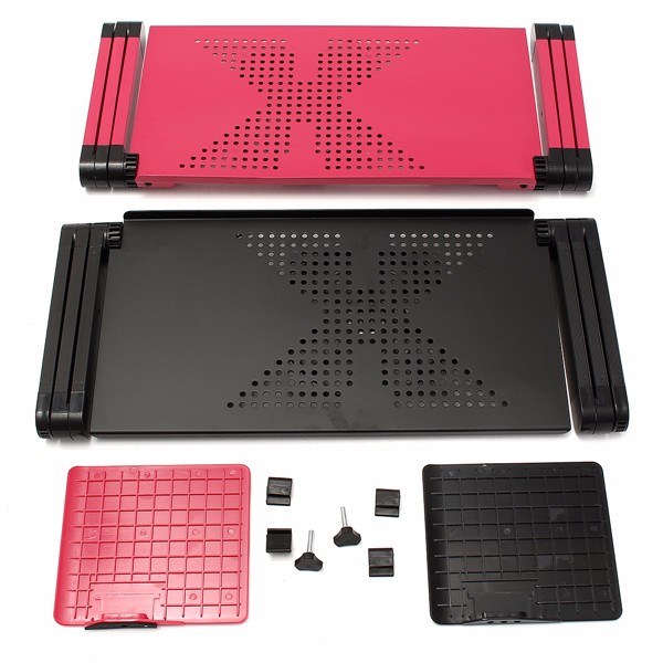 Portable Adjustable Foldable Laptop Notebook PC Desk Table Vented Stand Bed Tray