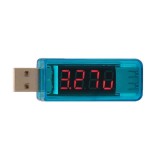 KW-202 Digital Display USB Portable Tension Tester Voltmeter Battery Tester for Power Bank Cell Mobile Phone – Blue