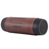 Zealot S1 Multifunctional Outdoor Waterproof Bluetooth Speaker with Mic, 4000mAh Battery, Support Hands-free & TF Card & AUX & Power Bank & LED Torch & FM (Coffee)