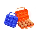 Outdoor Portable 12 Grid Egg Storage Case Holder Tray Carrier Crush-proof Break-proof Protection for Picnic Outdoor Hiking (Random Color)