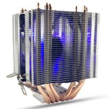 6 Heat Pipes Blue LED CPU Cooling Fan Cooler Heatsink For Intel LAG 1155 1156 AMD Socket AM3/AM2