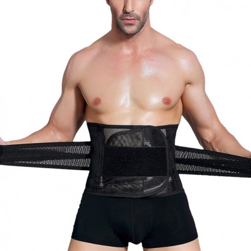 Men's Adjustable Waist Belly Belt High Elasticity Sport Fitness Body Shaper