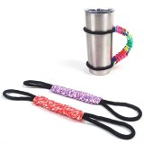 IPRee® 30OZ Adjustable Nylon Paracord Water Cup Tumbler Handle Bottle Ring Rope Survival Strap