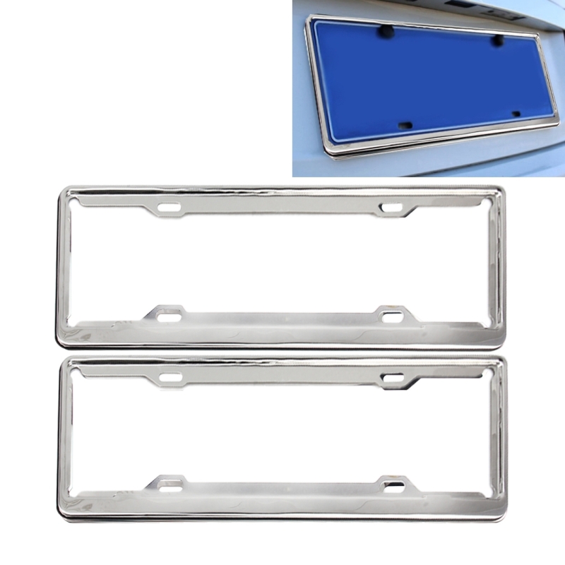License Plate Holders Stainless Steel 2 Pcs 