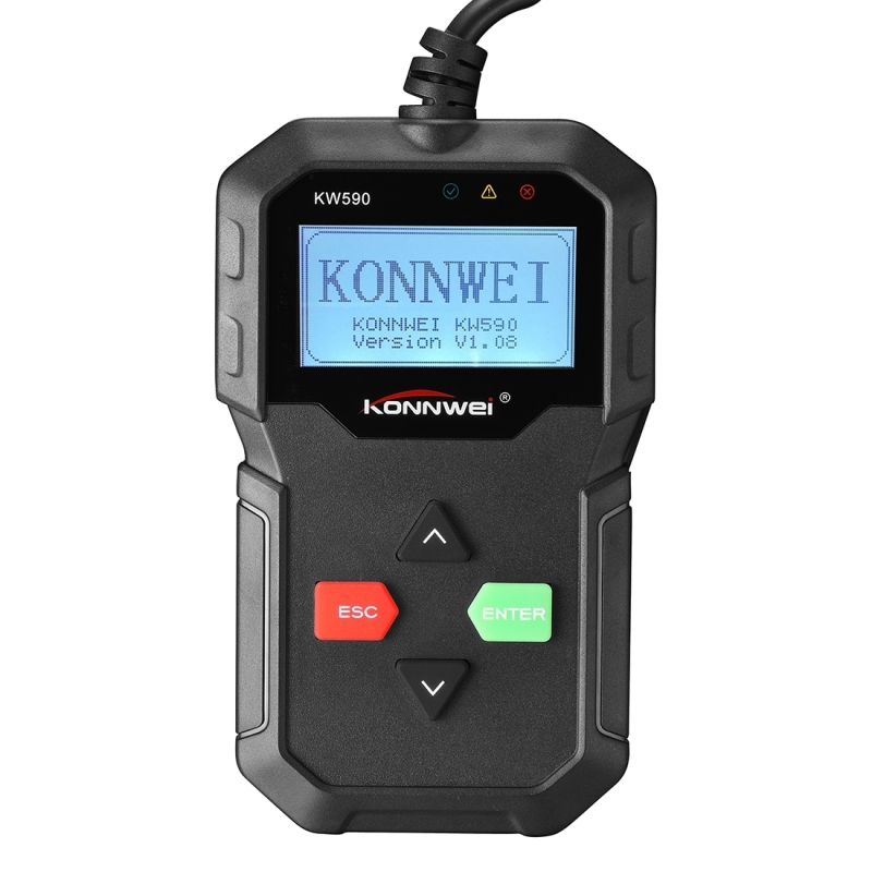KW590 Mini OBDII Car Auto Diagnostic Scan Tools Auto Scan Adapter Scan Tool (Can Only Detect 12V Gasoline Car) (Black)
