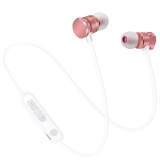 X3 Magnetic Absorption Sweatproof Sports Bluetooth In-Ear Headset with HD Mic, Support Hands-free Calls, Distance: 10m, For iPad, Laptop, iPhone, Samsung, HTC, Huawei, Xiaomi, and Other Smart Phones (Rose Gold)