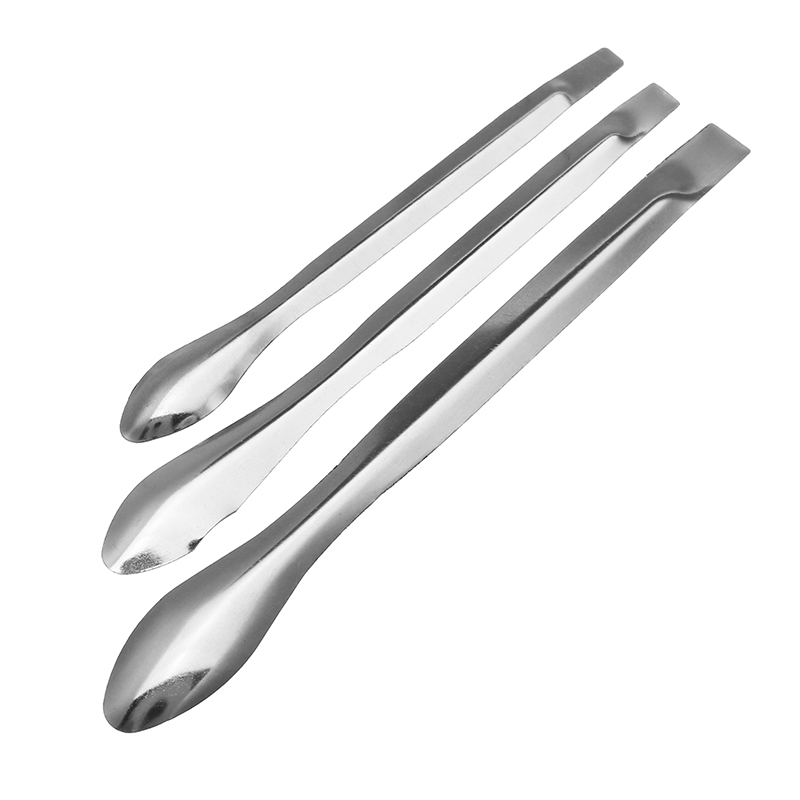 BCP Silver Color Stainless Steel Micro Scoop Reagent Laboratories Sampling Spoon-3 pieces for a set 