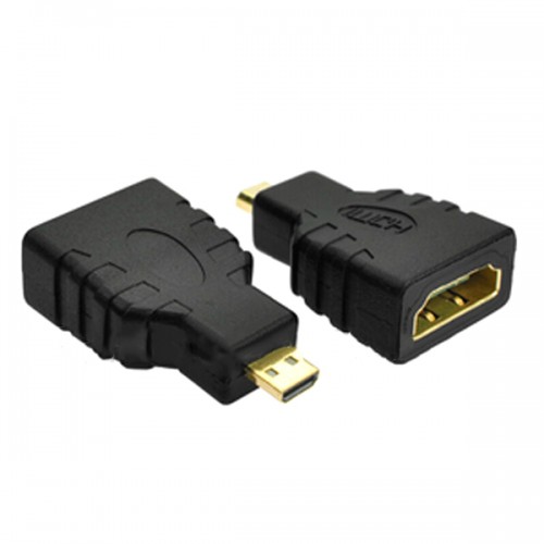 2PCS HD Port 1.4 Micro HD Port-D Male to Standard HD Port-A Female Connector Adapter Support 3D WiFi