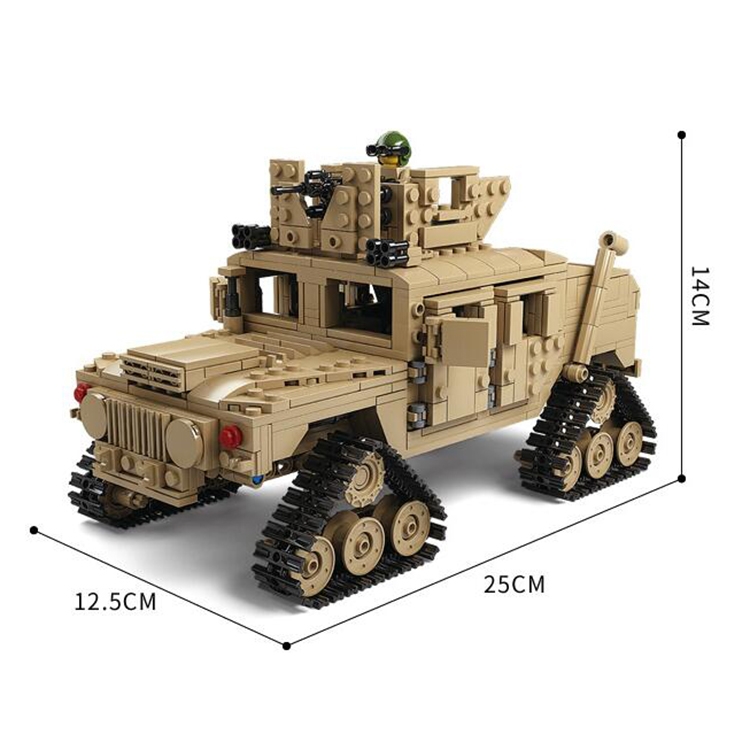 KAZI Century Military M1A2 2 in 1 Abrams Military Tank Toys 1:28 & 1:18 Hummer Cars Building Blocks Toys (Minimum Age: 6+)