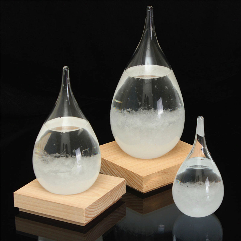 Weather Forecast Water Drop Shaped Bottle With Base Stand Christmas Gift Decor Prediction Ball