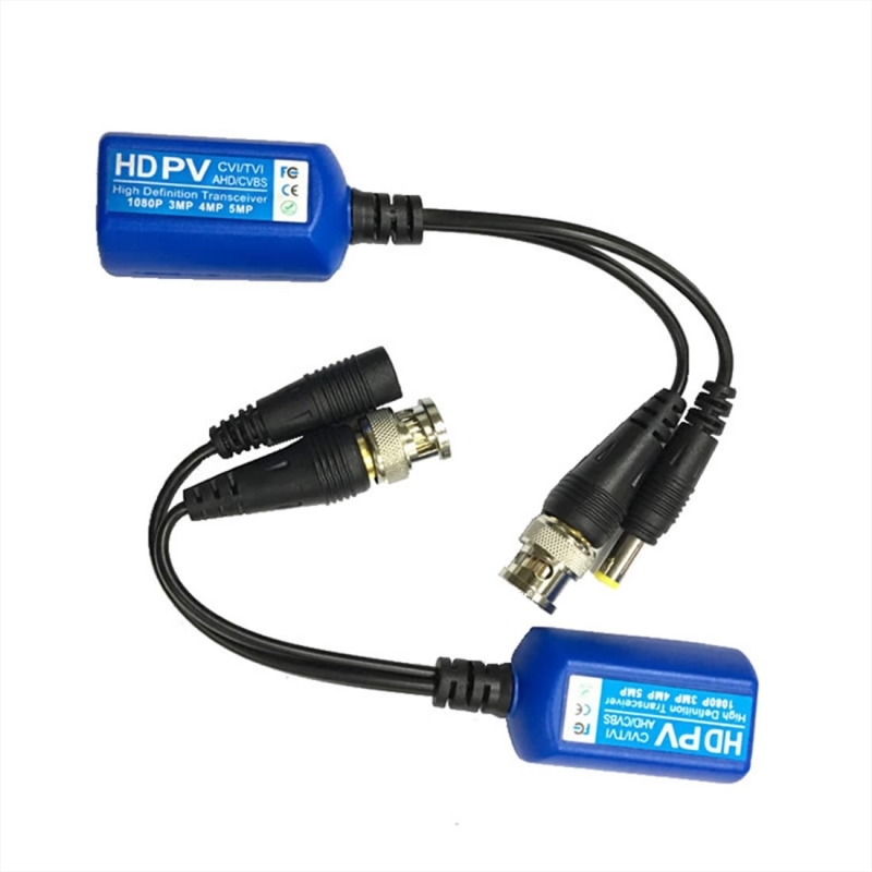 2 PCS Anpwoo 215PV 2 in 1 Power + Video Balun HD-CVI/AHD/CVI Passive Twisted Transceiver