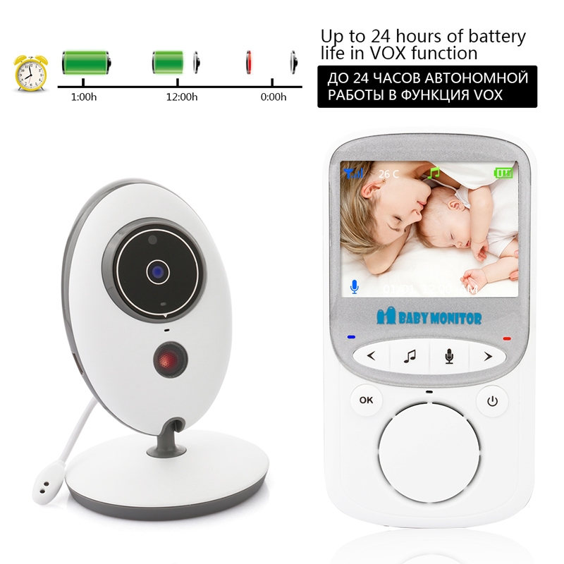 VB605 2.4 inch LCD 2.4GHz Wireless Surveillance Camera Baby Monitor, Support Two Way Talk Back, Night Vision (White)