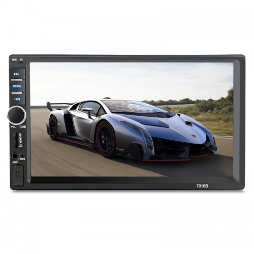 7018B 7.0 inch HD Touch Screen Dual DIN Car Radio Bluetooth Stereo MP3 / MP4 / MP5 Player with Remote Control, Support FM / TF Card / USB Flash Disk