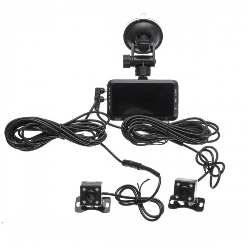 3.0inch 1080P Dual Lens Camera Motorcycle DVR Dash Cam Video Recorder Night Vision