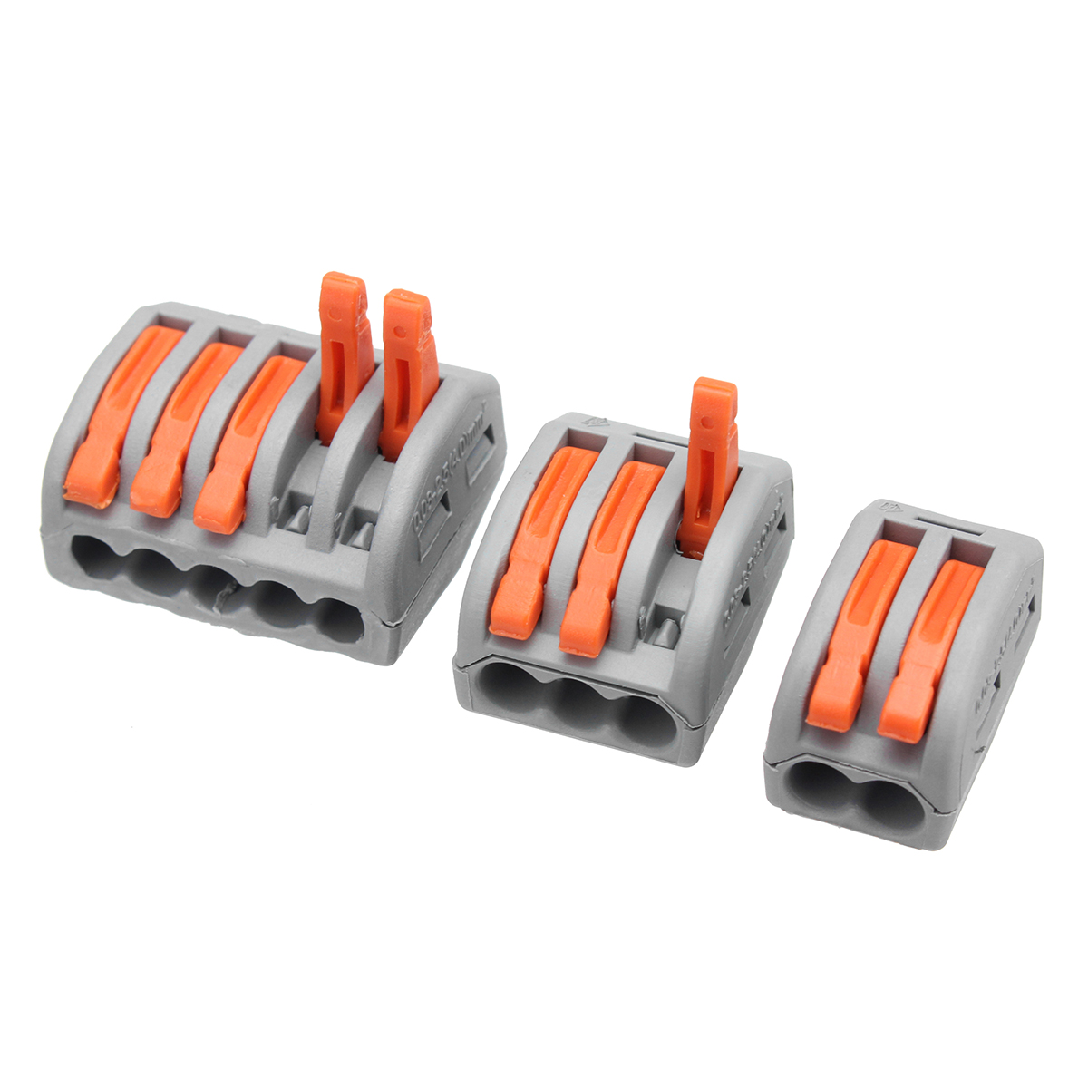 Excellway 60Pc 2/3/5 Hole Electrical Connectors Wire Block Electrical Wire Connector Terminal