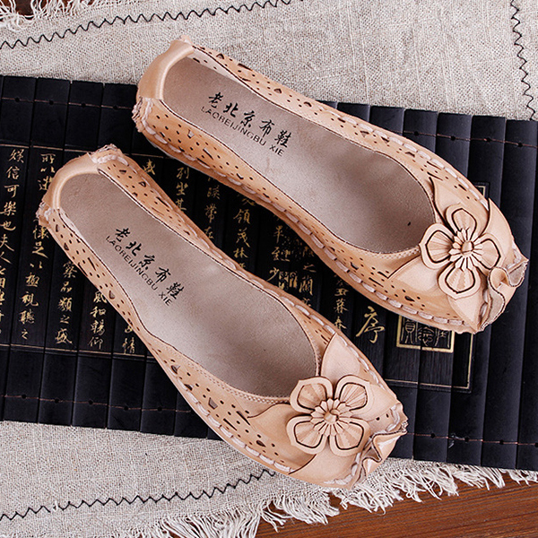 Women Hollow Out Shoes Comfortable Breathable Casual Flats Loafers