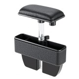 Universal Car Multi-functional Console Side Pocket Seat Gap Side Storage Box with Elbow Support Pad (Black)