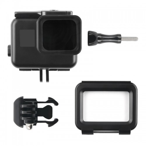45m Waterproof Housing Protective Case + Touch Screen Back Cover for GoPro NEW HERO /HERO6 /5, with Buckle Basic Mount & Screw, No Need to Remove Lens (Black)