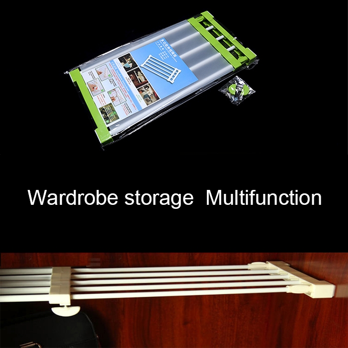 Wardrobe Storage Layered Baffle Cabinet Shelf Dormitory Partition Cupboard Partition Board, Width: 24cm, Stretch Range: 30-40cm (White)