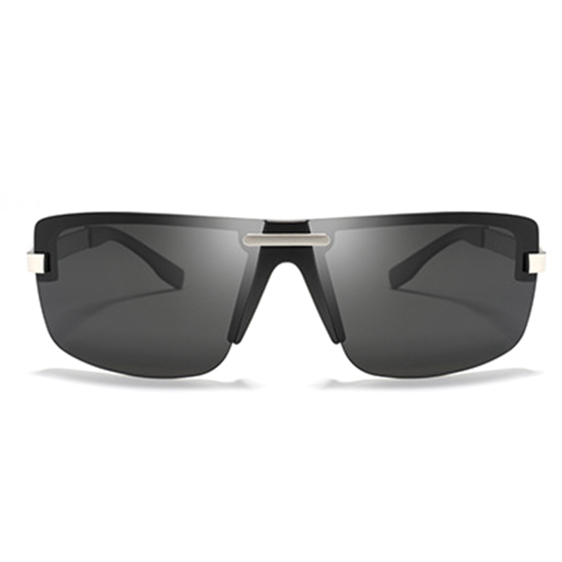 Men Women Outdoor Square Rimless Luxury UV400 Polarized Sunglasses Driving Mirrored Glasses Eyewear