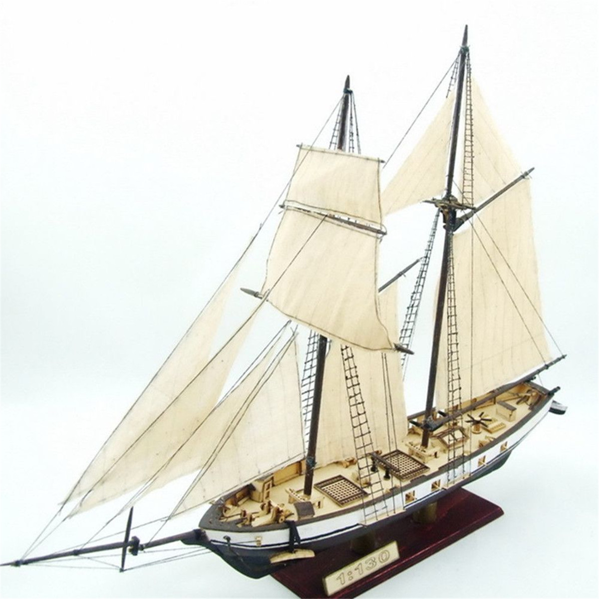 380x130x270mm DIY Ship Assembly Model Kits Classical Wooden Sailing Boats Scale Model Decoration