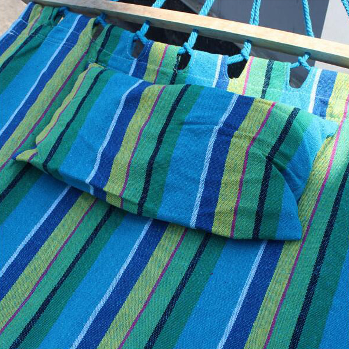 Portable Hammock Outdoor Hammock Garden Sports Home Travel Camping Swing Canvas Stripe Hang Bed Hamm