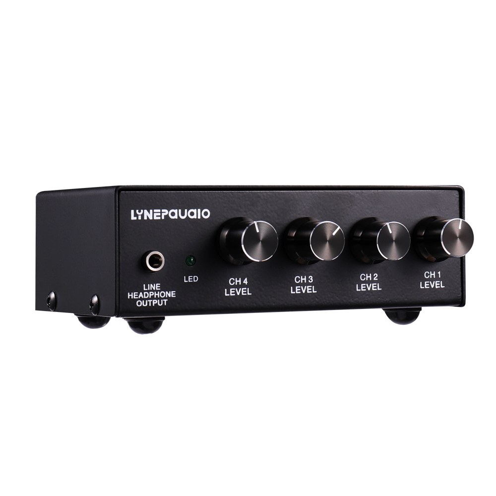 LINEPAUDIO B895 Five-channel Stereo Microphone Mixer with Earphone Monitoring (Black)
