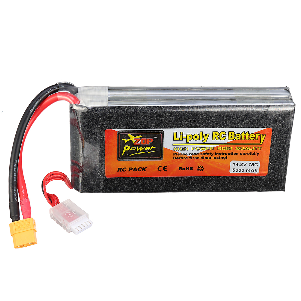 ZOP POWER 4S 14.8V 5500mAh Rechargeable LiPo Battery XT60 Plug for RC Car/Boat a 