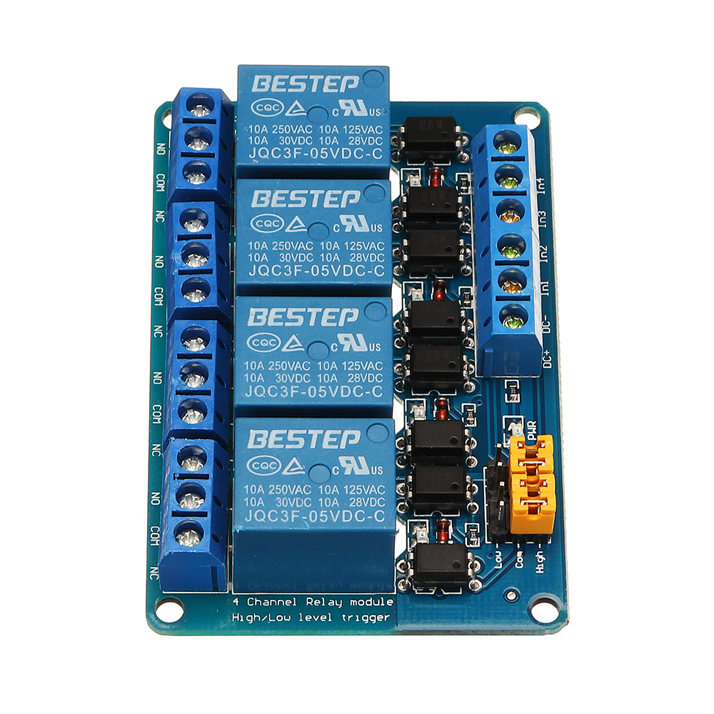 BESTEP 4 Channel 24V Relay Module High And Low Level Trigger For Arduino
