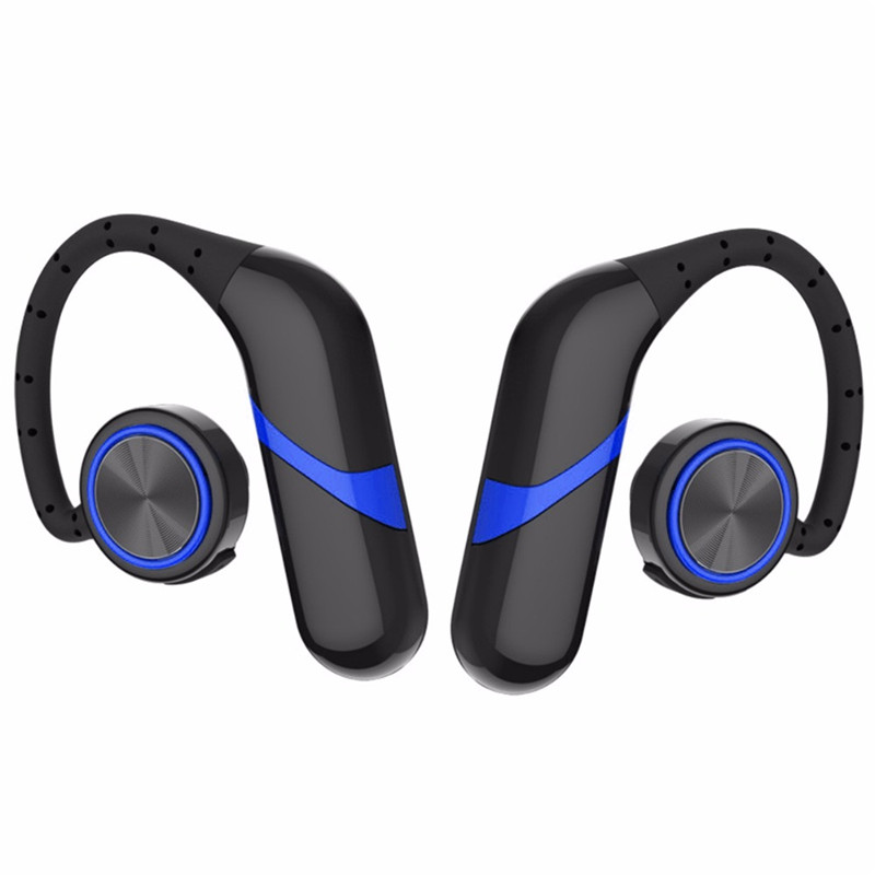 [True Wireless] Portable Bluetooth Earphone TWS Bass Stereo IPX6 Waterproof Sport Headset With Mic