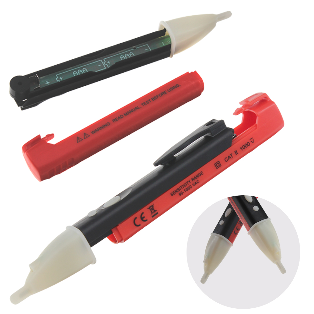 Electric Non-Contact Voltage Tester Pen AC Volt Alert Detector Sensor 90-1000~bp
