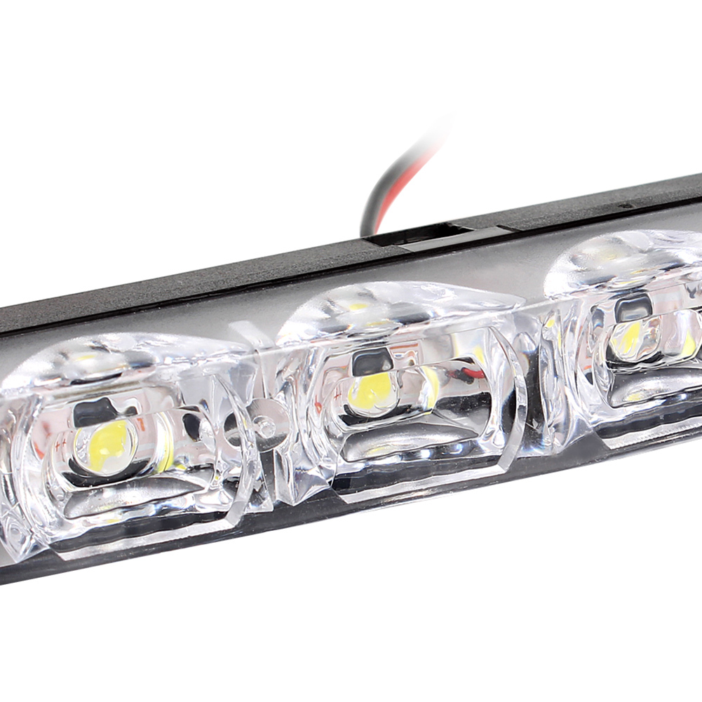 1Pcs White 12V 6 LED Daytime Running Light DRL Car Fog Day Driving Lamp Lights Kit