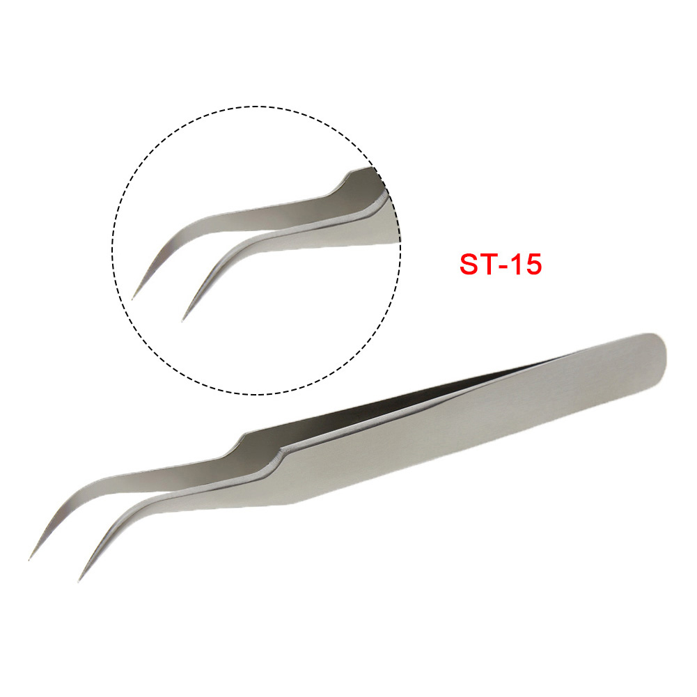 1pc New Stainless Steel False Eyelash Extension Tweezers Tools Anti-Static Tweezers Makeup Beauty Tools