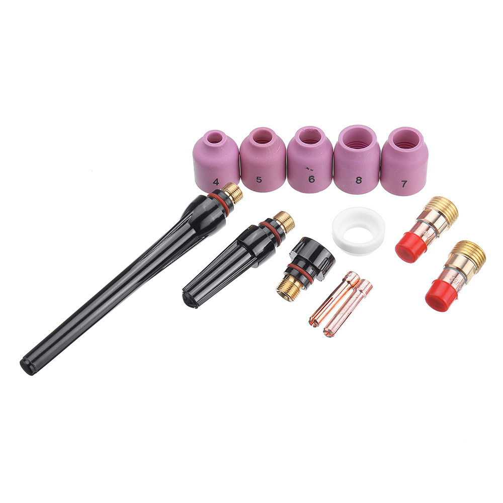 13pcs TIG Welding Torch Accessories Nozzle Stubby Collet Gas Lens Kit For Torch 17/18/26