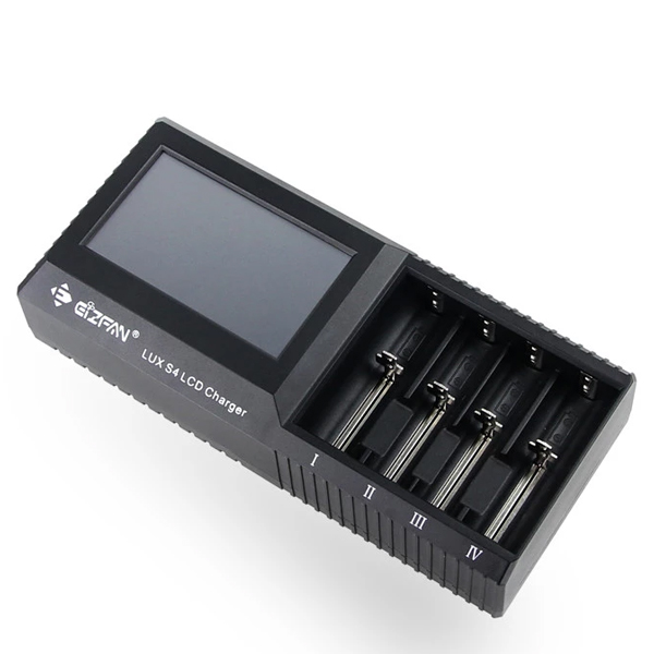 Eizfan LUX S4 4 Slots LCD Touch Screen Charger Battery Charger For 18650 21700 20700 AA AAA