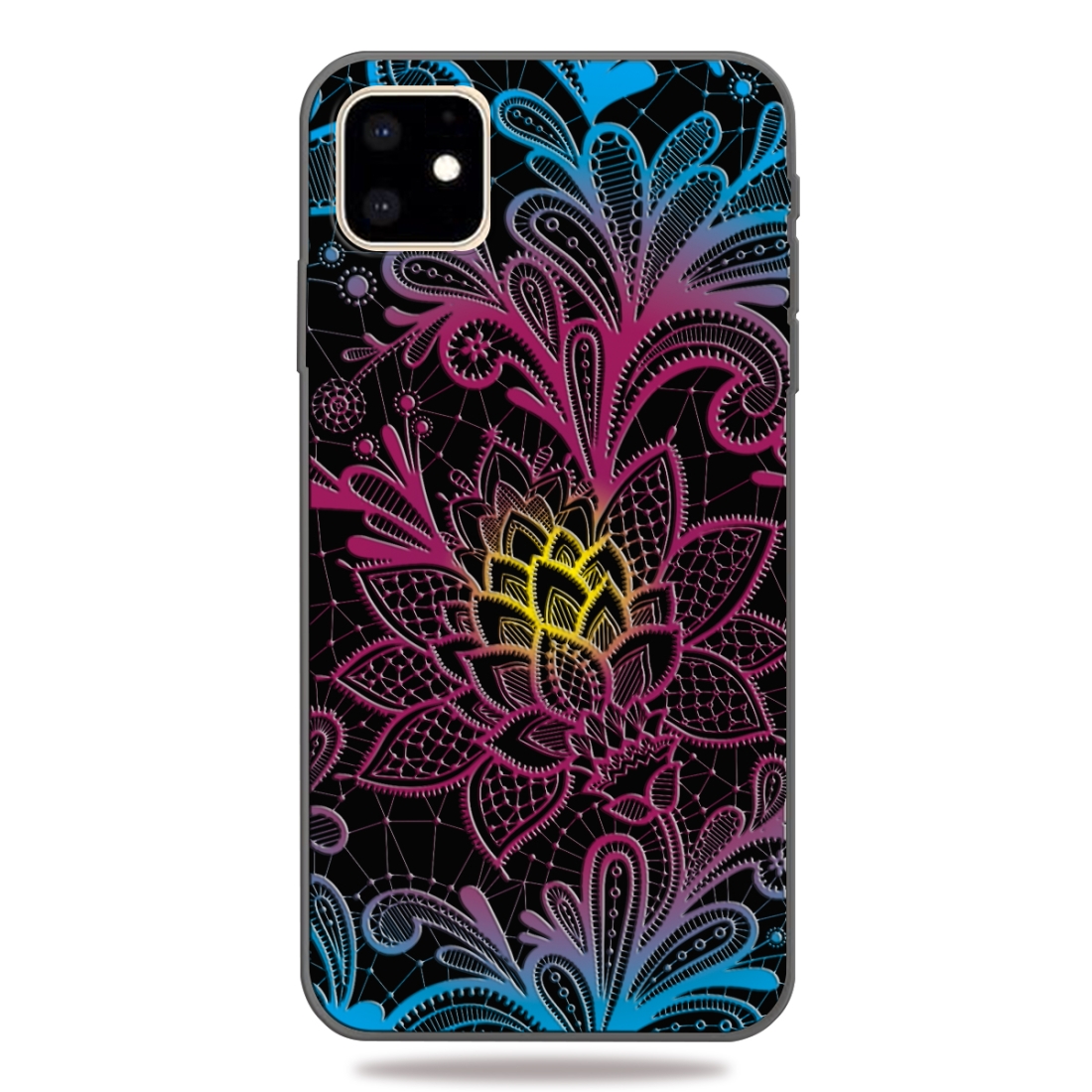 Pattern Printing Embossment TPU Mobile Case For iPhone 11 Pro (Dazzling lace)