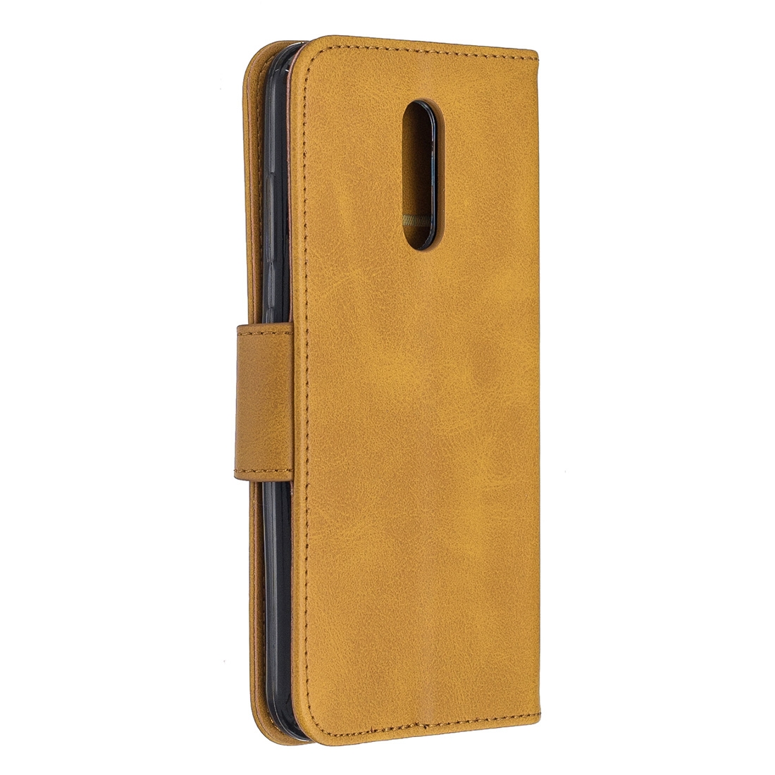 Retro Lambskin Texture Pure Color Horizontal Flip PU Leather Case with Holder & Card Slots & Wallet & Lanyard for Nokia 3.2 (Yellow)