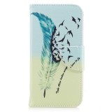 Colored Drawing Pattern Horizontal Flip Leather Case for Xiaomi Redmi Note5&Note5Pro,with Holder & Card Slots & Wallet (Feather Bird)
