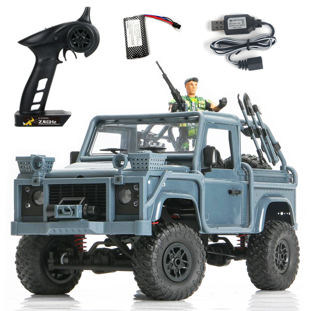 MN Model MN96 1/12 2.4G 4WD Proportional Control Rc Car with LED Light Climbing Off-Road Truck RTR Toys Blue