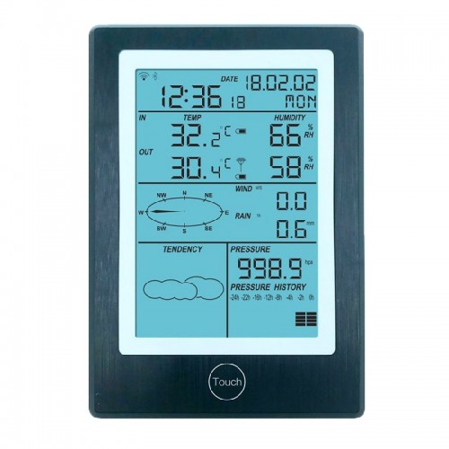WiFi Weather Station LCD Thermometer Hygrometer Rainfall Pressure Wind Speed Direction Wireless APP Weather Forecast Data Alarm