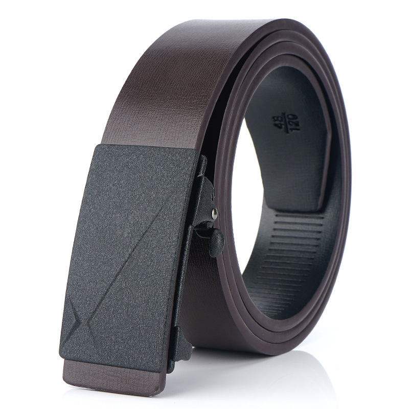 130cm TUSHI L13 Men Cow Leather Waist Belt Zinc Alloy Buckle Adjustable Durable Casual Belt